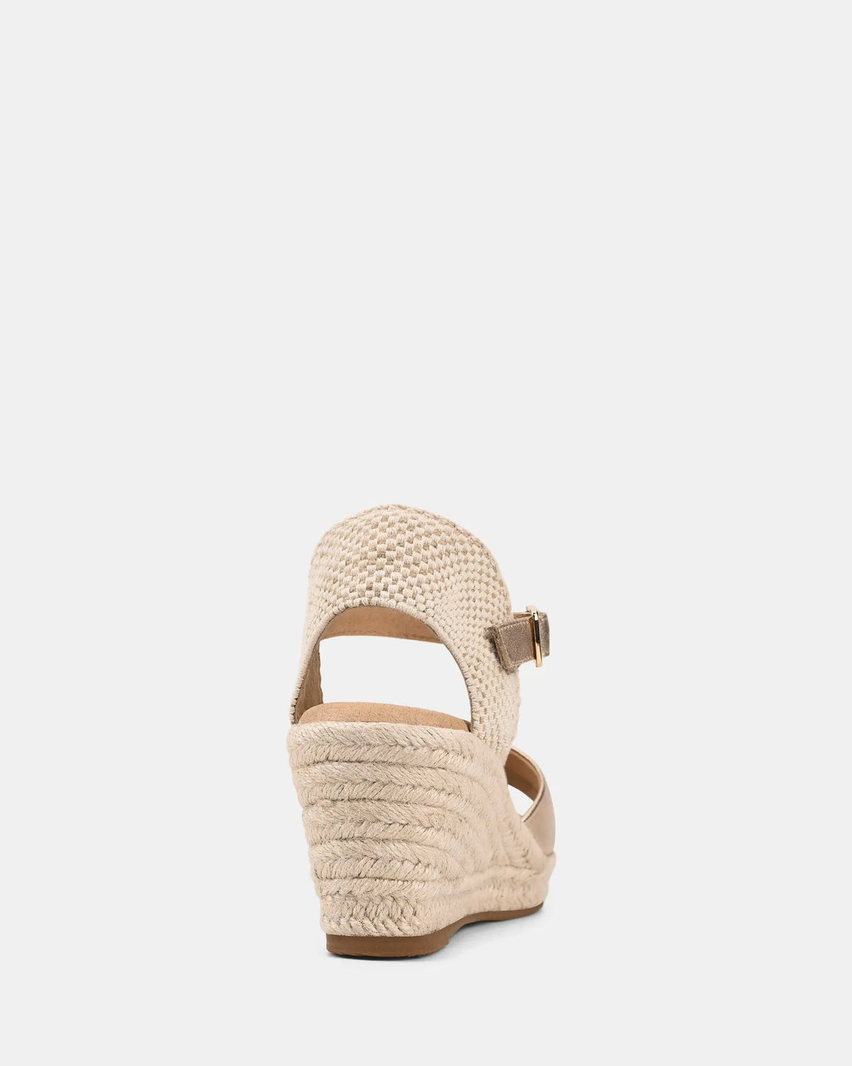 Luxury Women's Gold Wedge Sandals with Buckle Closure