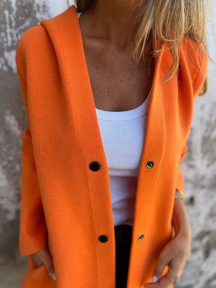 Anya | Cardigan med knapper og hætte