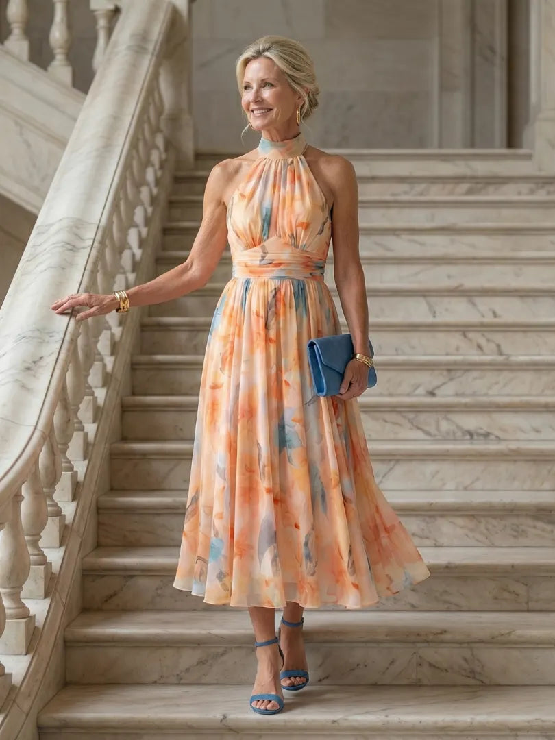 Elin | Soft Halter Midi Dress