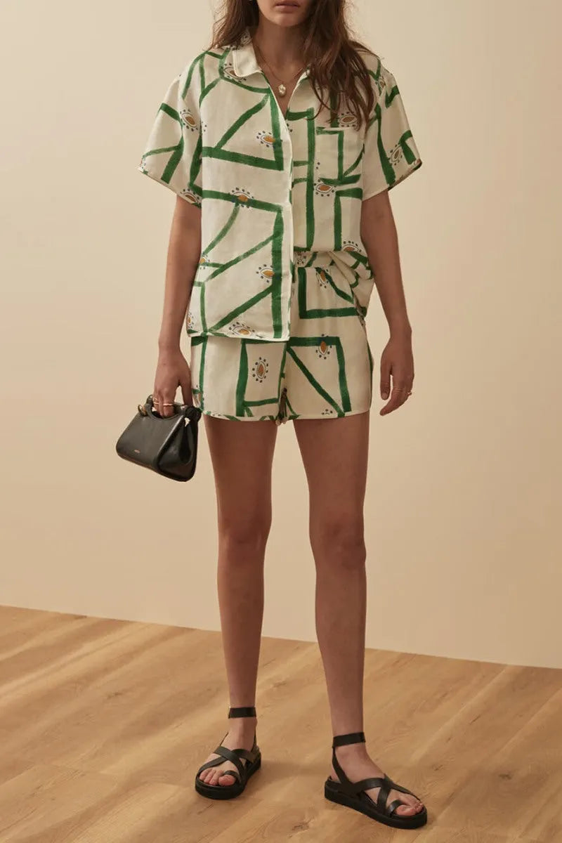 Gemusterte Loungewear Set