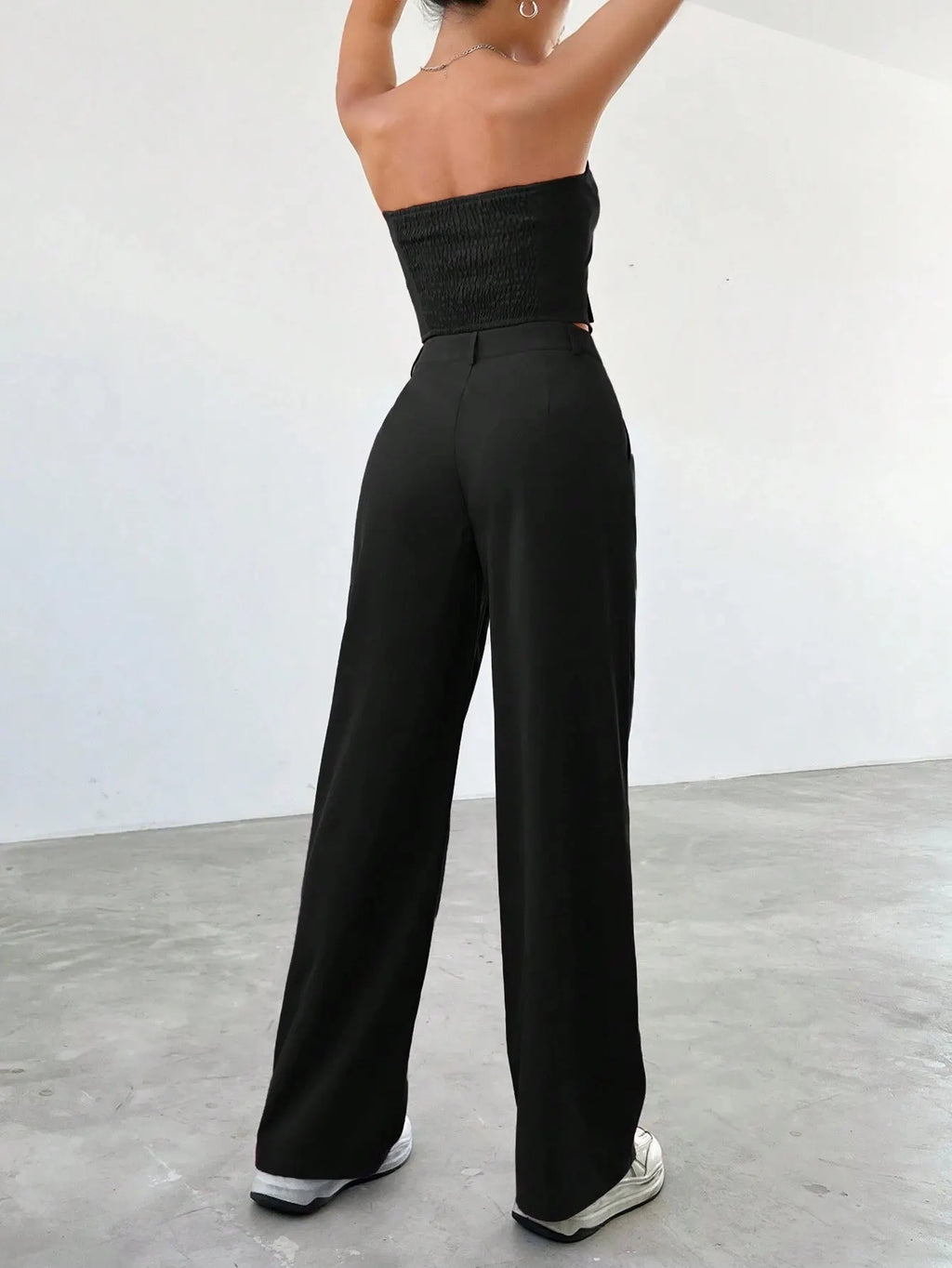Conjunto Feminino CalÃ§a e Cropped Preto