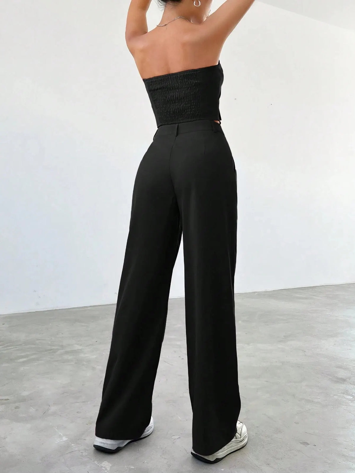 Conjunto Feminino CalÃ§a e Cropped Preto
