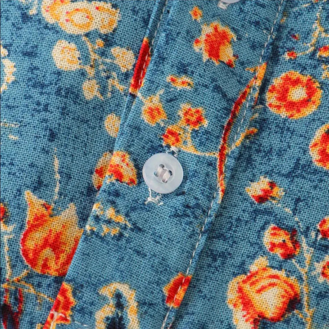 - Blumiges Herrenhemd