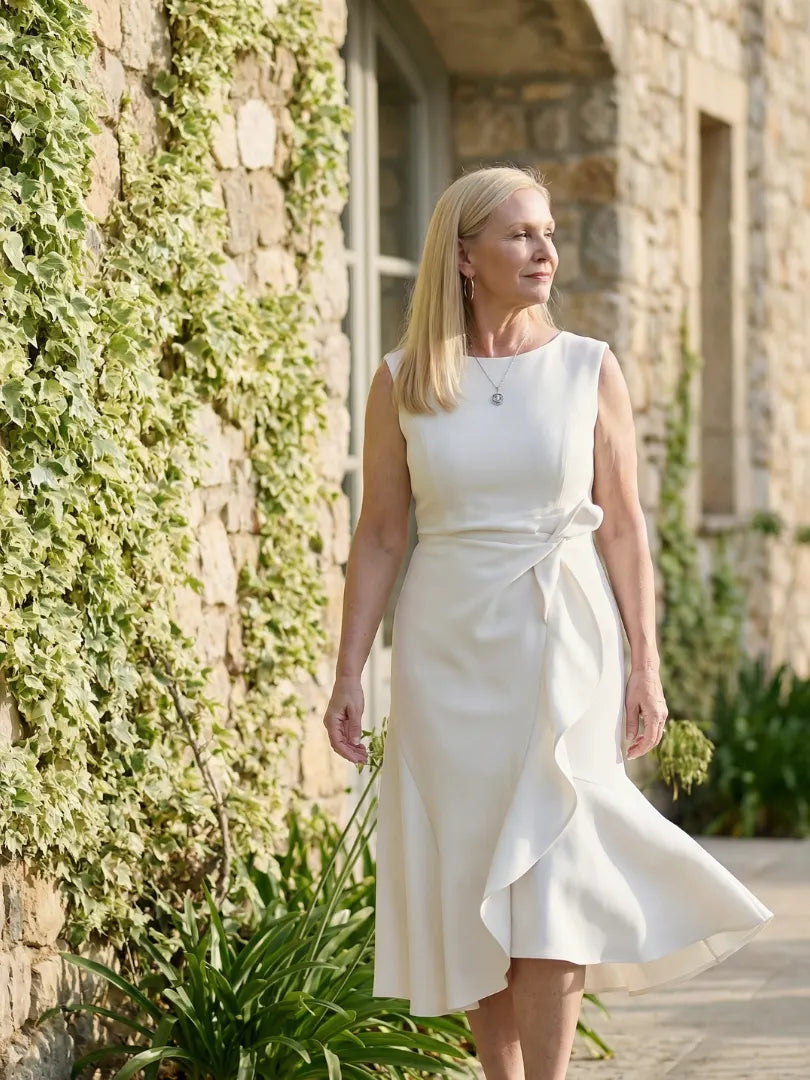 Voren | Simple Drape Midi Dress