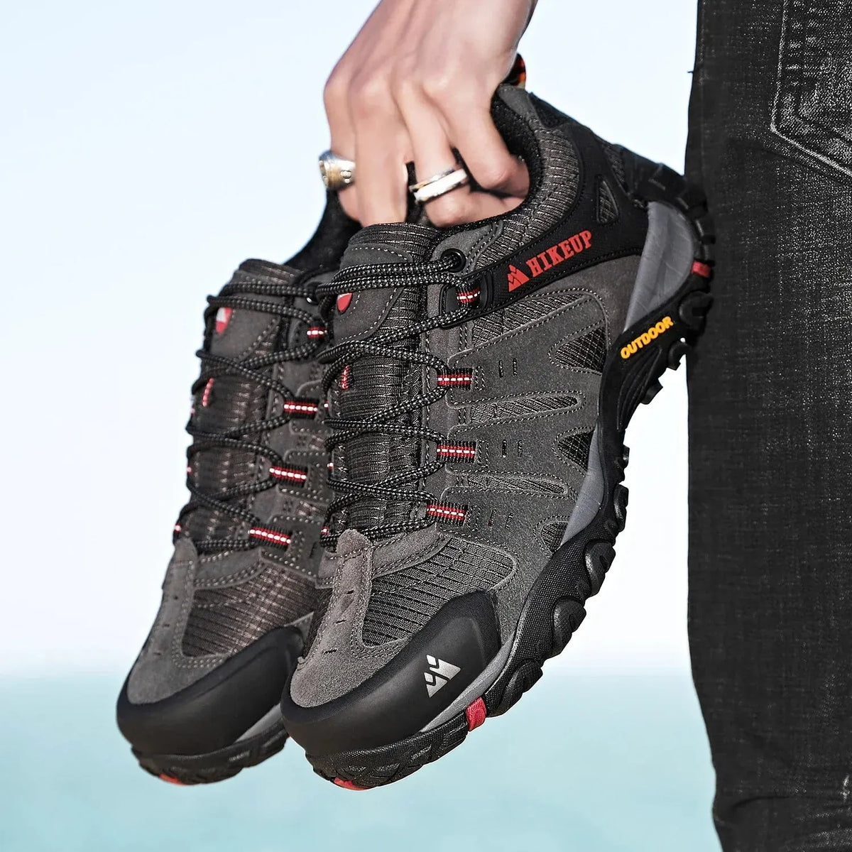 Niedrig Wasserabweisende Wanderschuhe Mit Robuster Sohle Für Herren