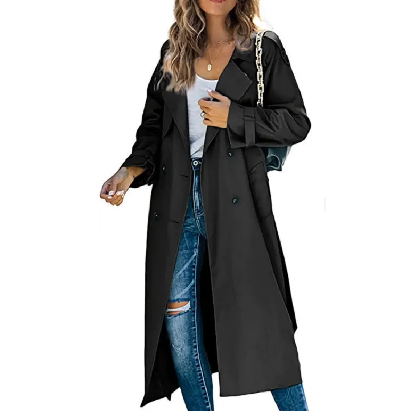 Premium Trenchcoat Lang Damen