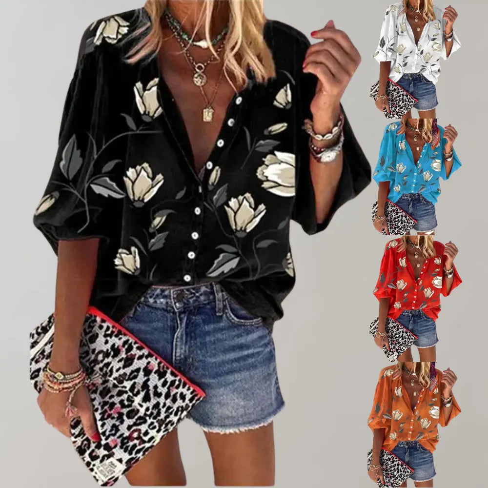 DELILAH | Elegante Bluse mit floralem Druck