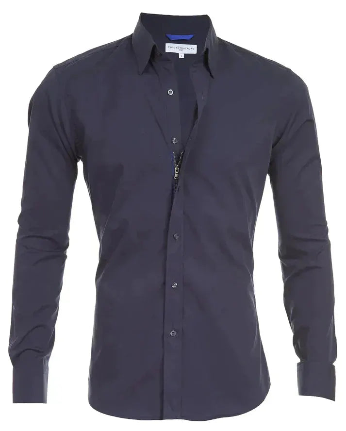 Kurt | Elegantes Hemd mit Stretch und Knopfleiste