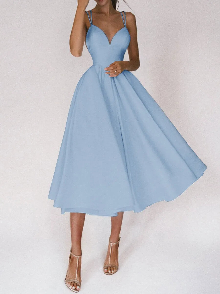 Grace Das elegante TrÃ¤gerkleid mit V-Ausschnitt