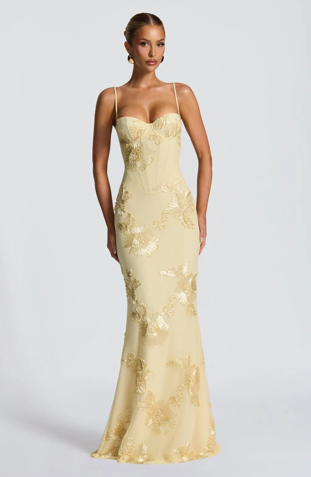 Jacquard Midi Dress for Women with Floral Print and Elegant Cut