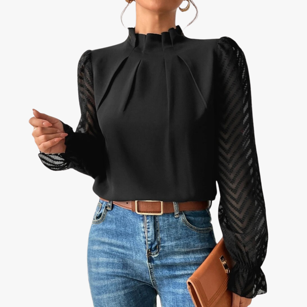 Elegante Bluse mit raffinierten Details