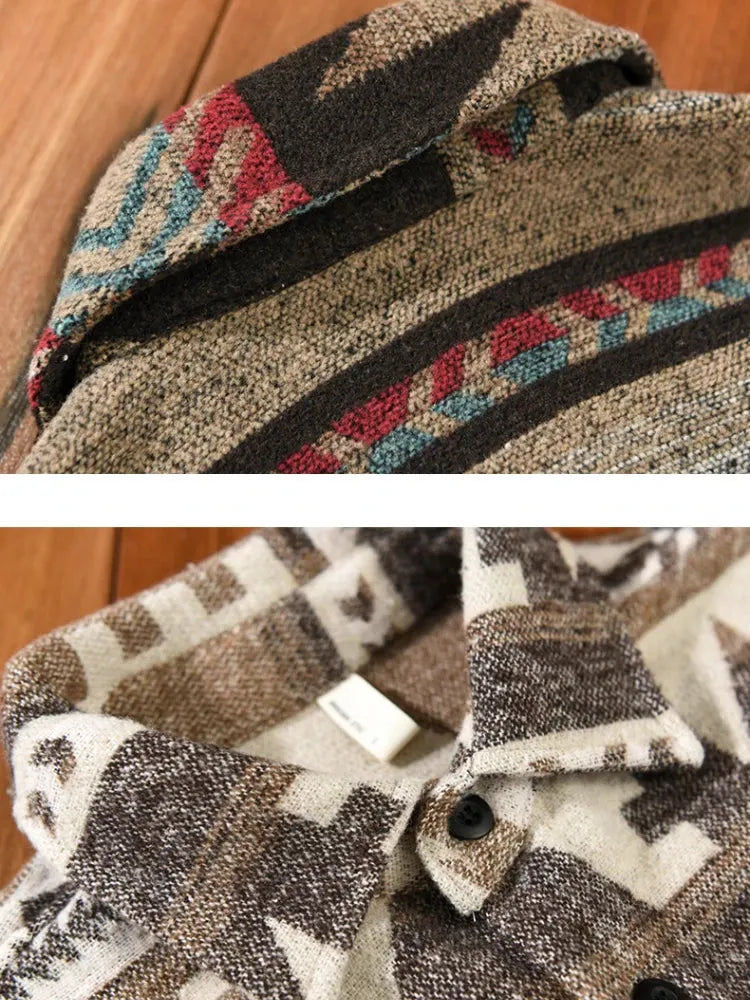 - Vintage Langärmelige Jacke für Herren
