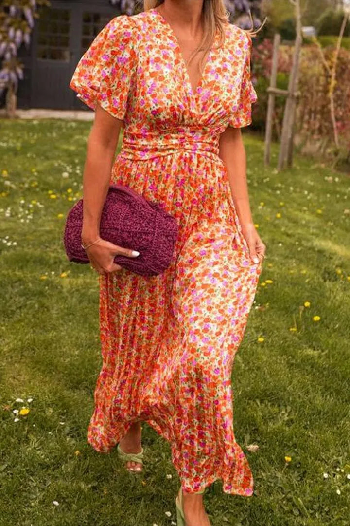 Lorena | Elegant Maxi-kjole med V-hals