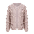 Winter Hairball Knitted Cardigan O Neck Long Sleeve Jumper Sweaters