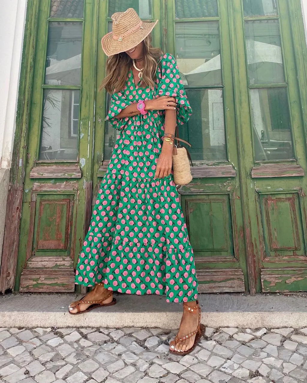 Langes bÃ¶hmisches Kleid