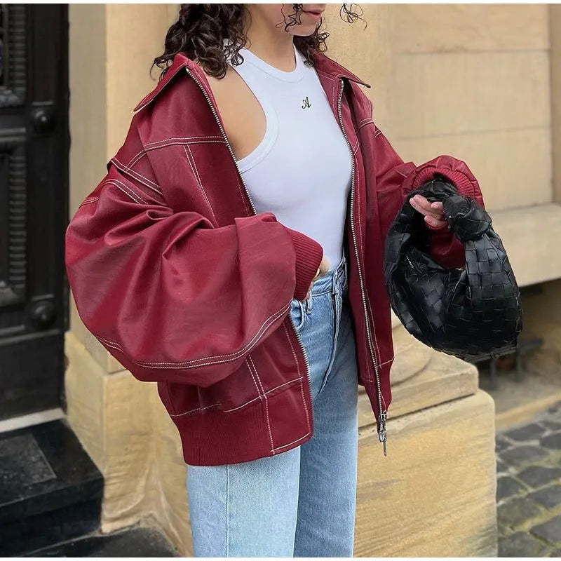 LIZ | Oversized Leren Jas Dames