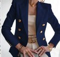 Mode Solide Knopf Anzugsjacke