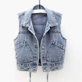 CAROLINE | Klassiek Denim Vest Met Vintage Wassing – Stoer, Tijdloos, Casual Chic