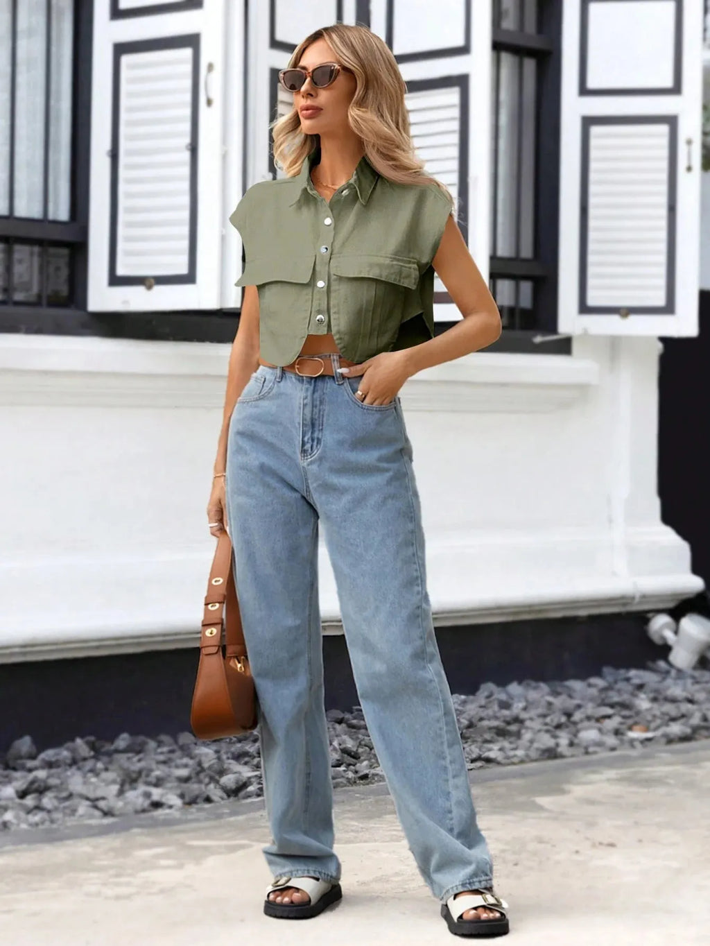 Blusa Feminina Adrielle Verde Militar