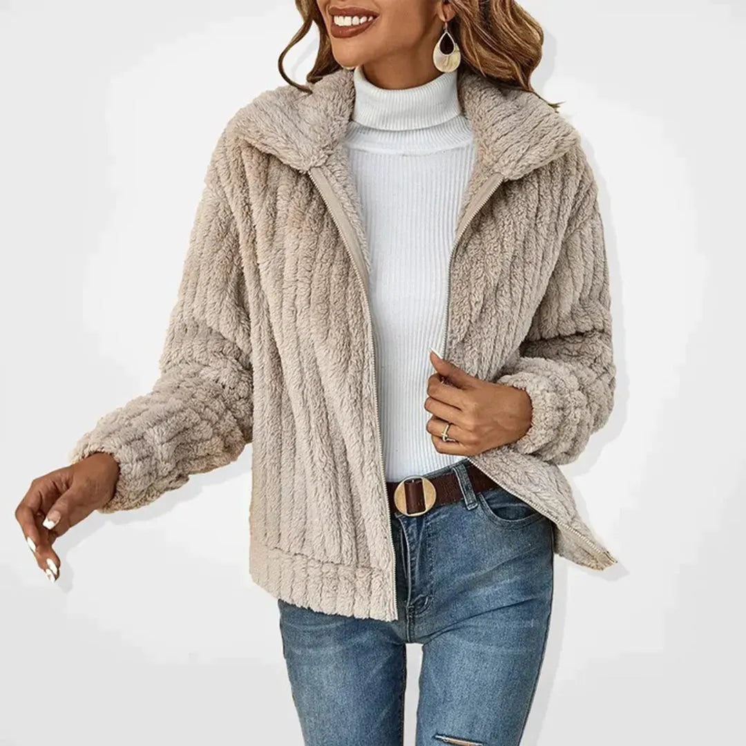 Jasmine | Luxuriöse Lange Fleecejacke für Wintertage