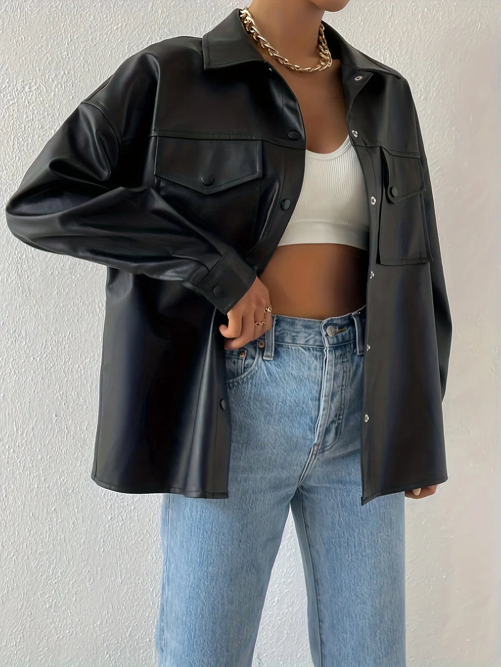 Stylische Lederjacke Für Herren