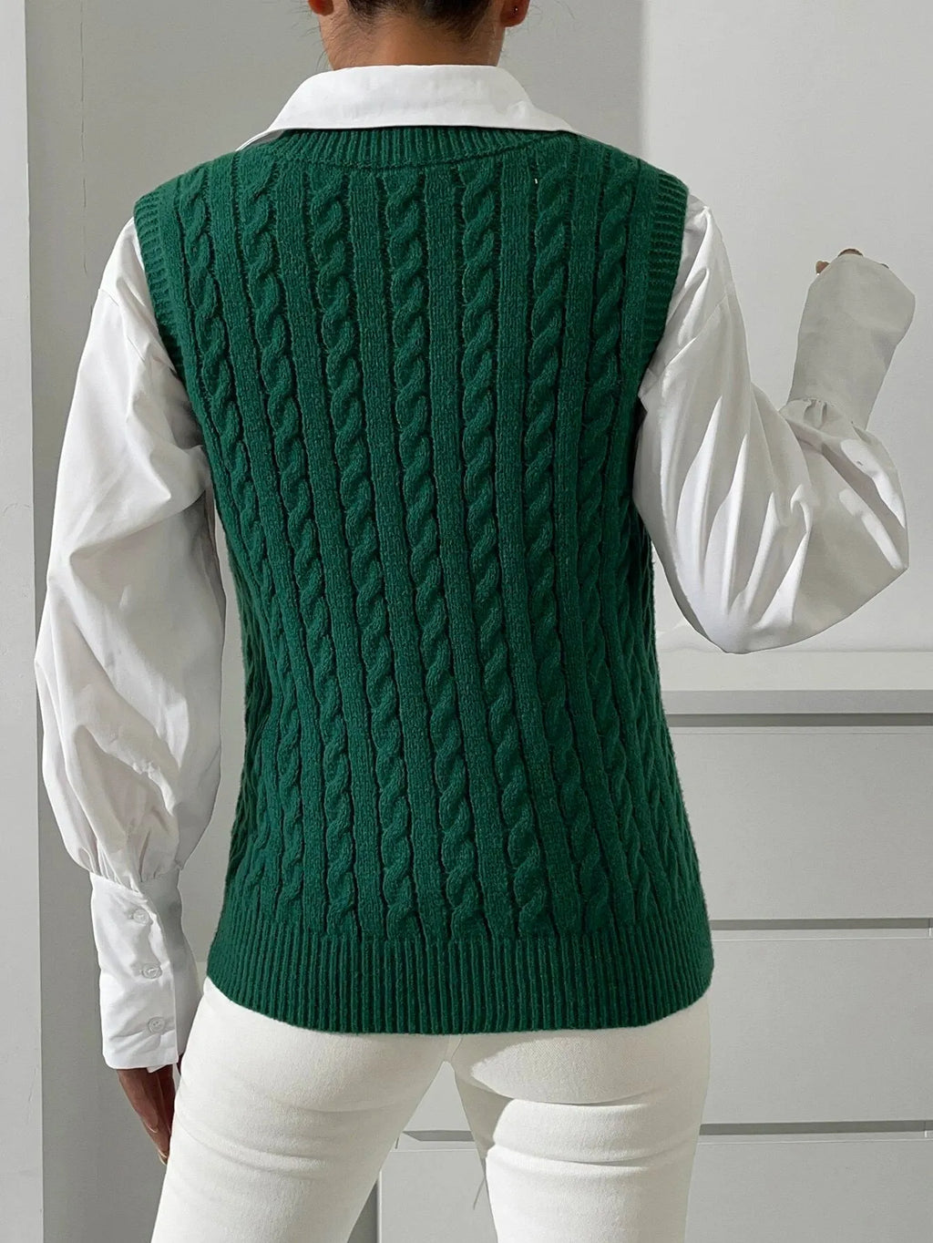 SuÃ©ter Feminino Tricod Cola V Verde