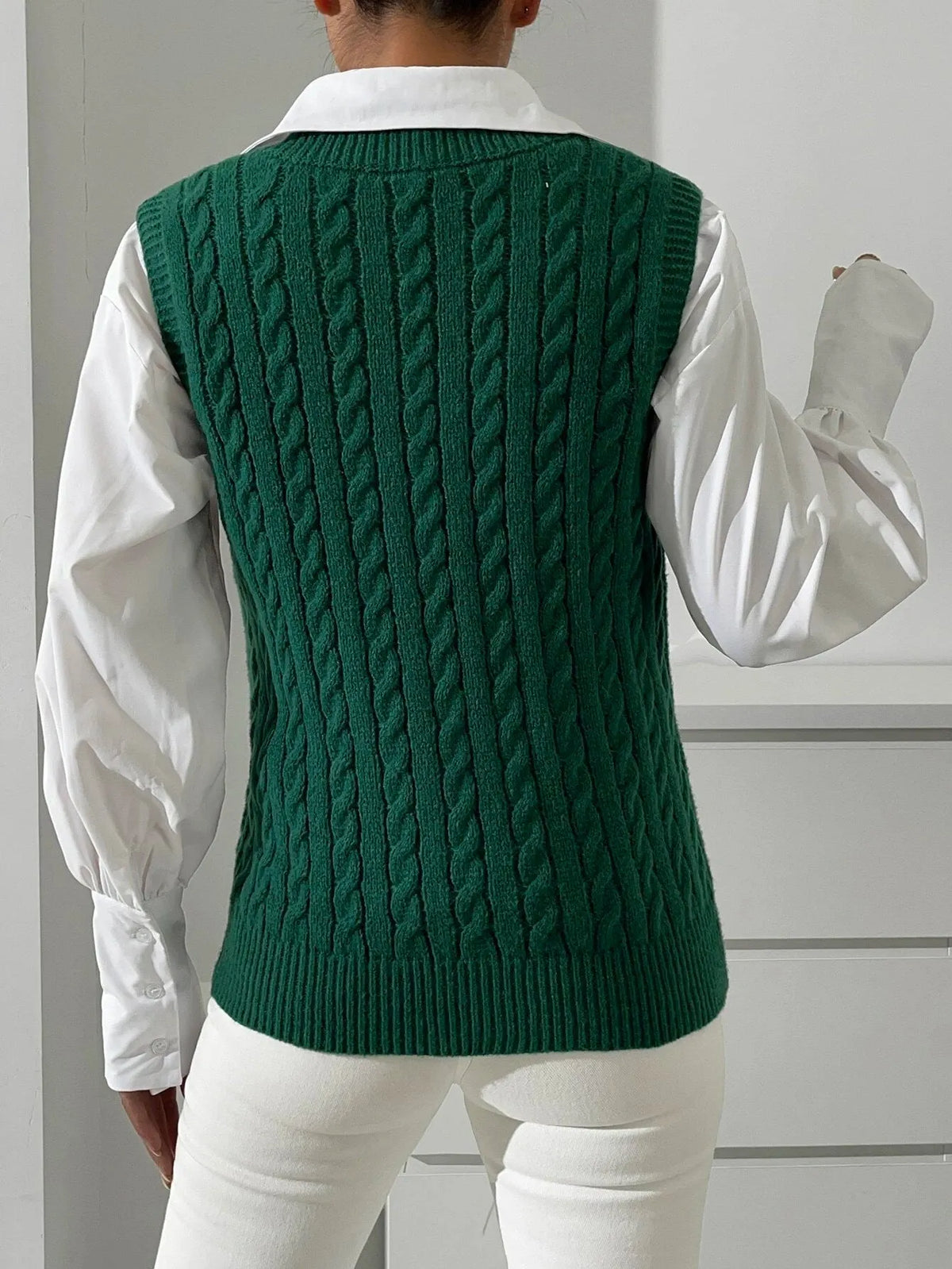 SuÃ©ter Feminino Tricod Cola V Verde