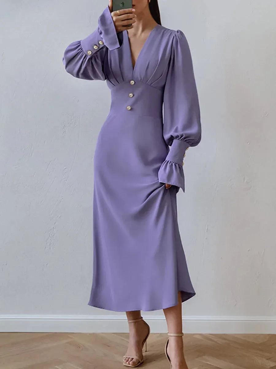 V-Neck Slim Sexy Dress