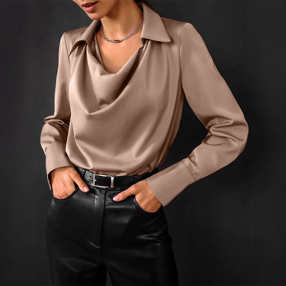 Elegante Seidenbluse Für Damen
