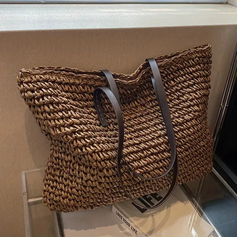 - große gewebte Tragetasche Tasche im Bohemian-Beachy-Stil