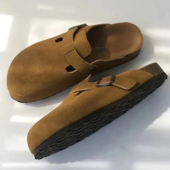 LÃ¤ssige Wildlederclogs Mit Schnallenriemen FÃ¼r Herren