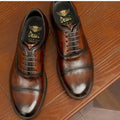Elegante Leder Herrenschuhe Mit Schnürung Und Klassischem Design