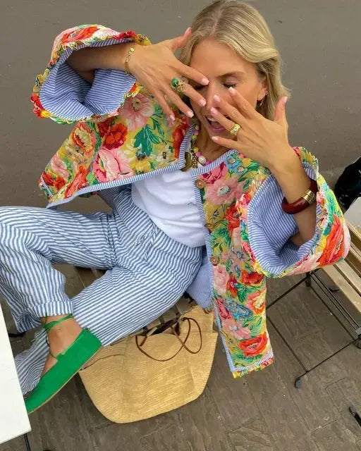Leonora - Elegant splejset langærmet damejakke