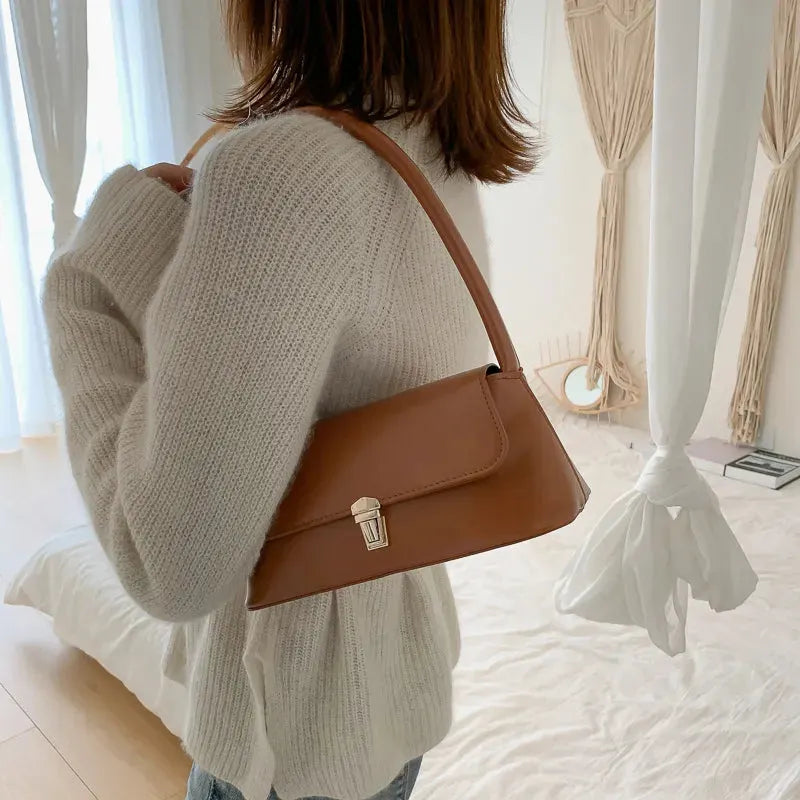 EMILY | Minimalistische Dames Schoudertas in Vegan Leer - Stijlvol, Strak & Functioneel