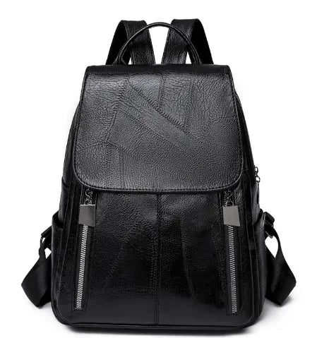 Damen-Lederrucksack mit diebstahlsicherem Design