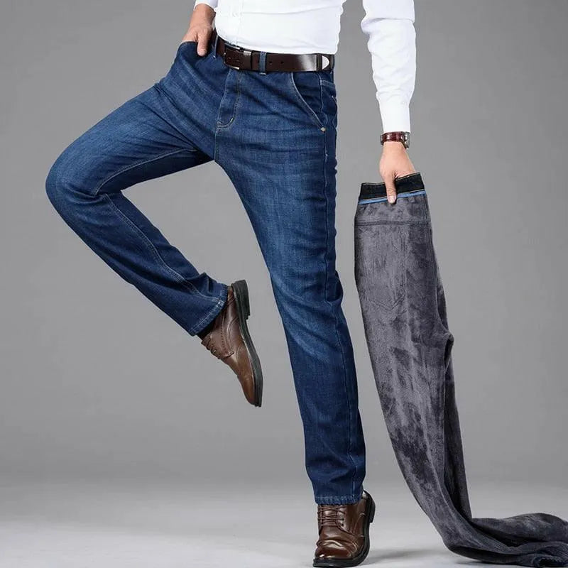 Herren Stretch Denim Hose Mit ReiÃŸverschluss