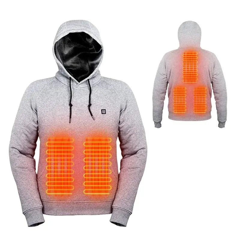 Hoodies, USB elektrische Heizung leichte Kapuzen-Sweatshirts Jacke