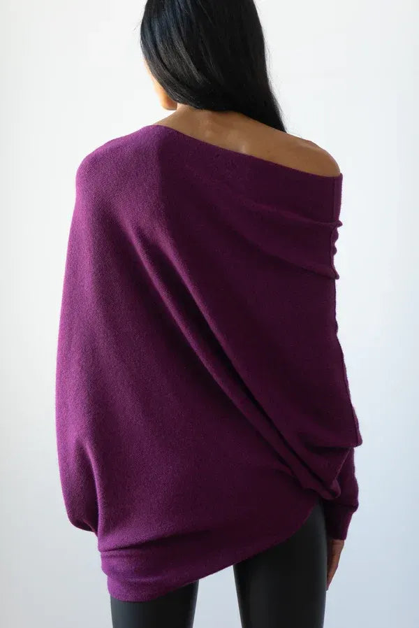 Mariemiâ„¢ - Asymmetrisch Drapierter Pullover