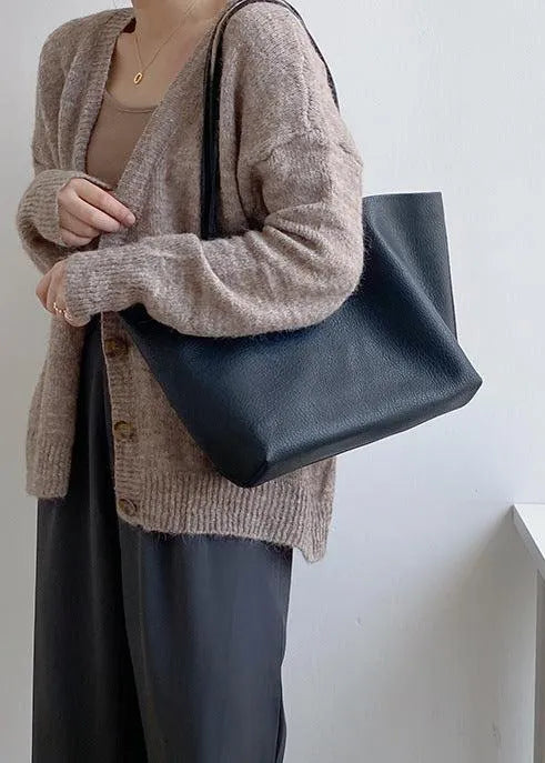 Large Leather Shopper Bag