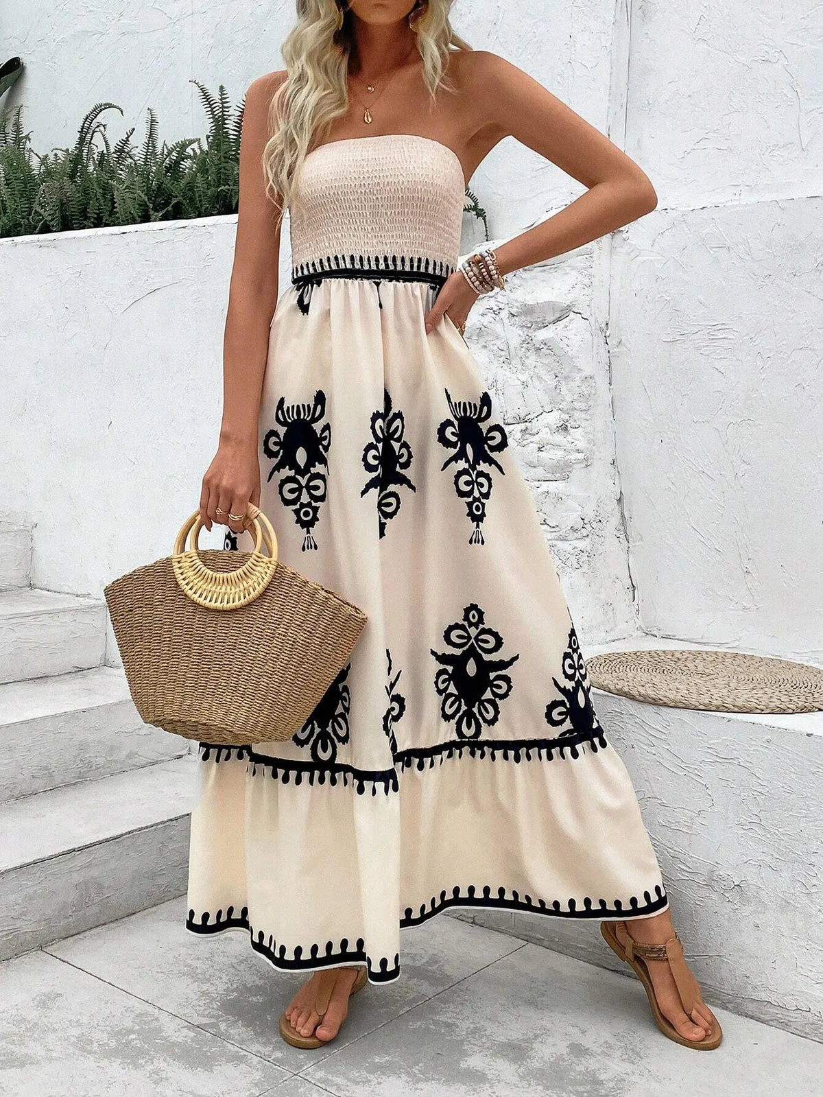 Vestido Feminino Longo Primavera Luisi Damasco
