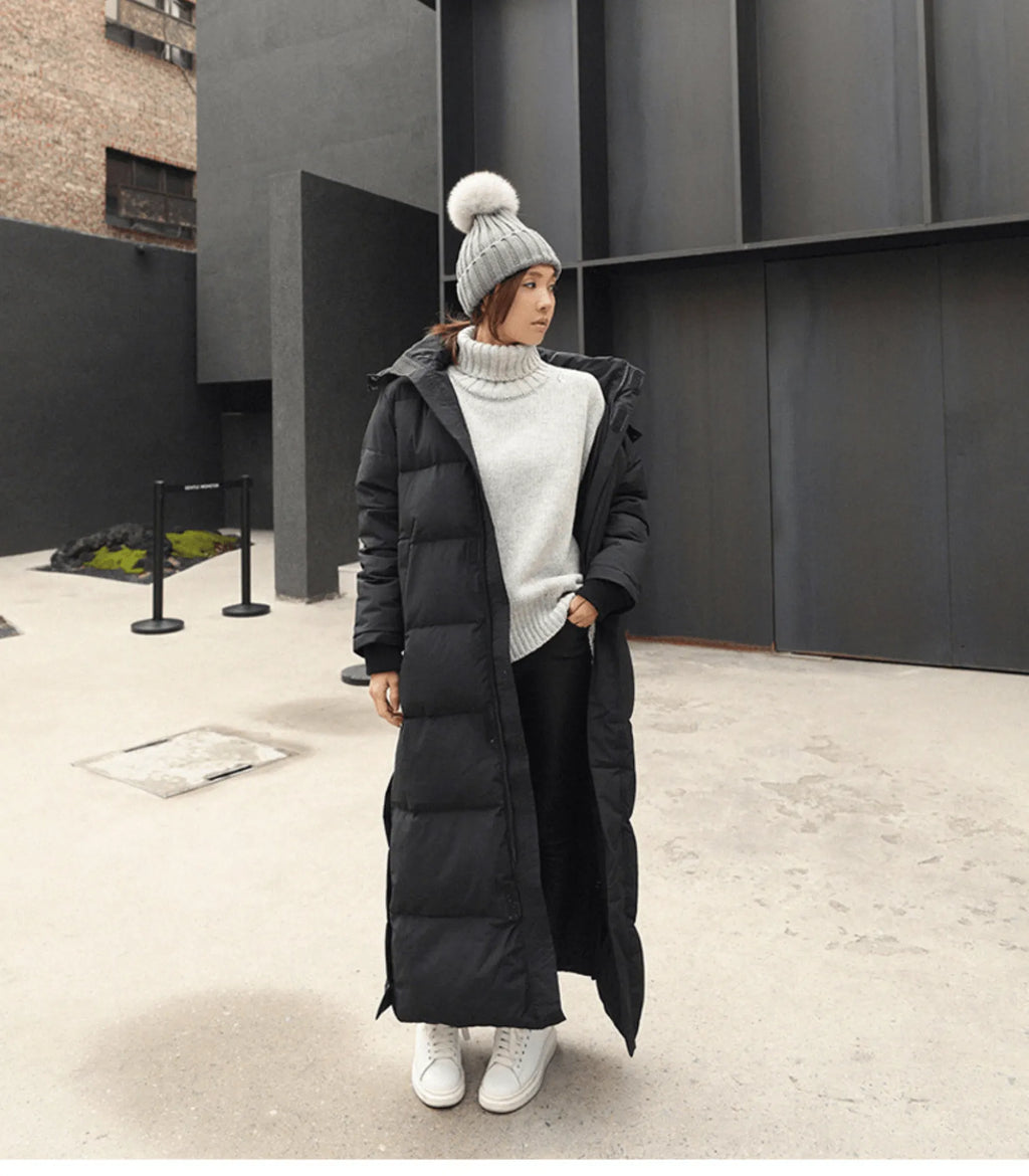 ÃœbergroÃŸer Parka-Wintermantel fÃ¼r Frauen