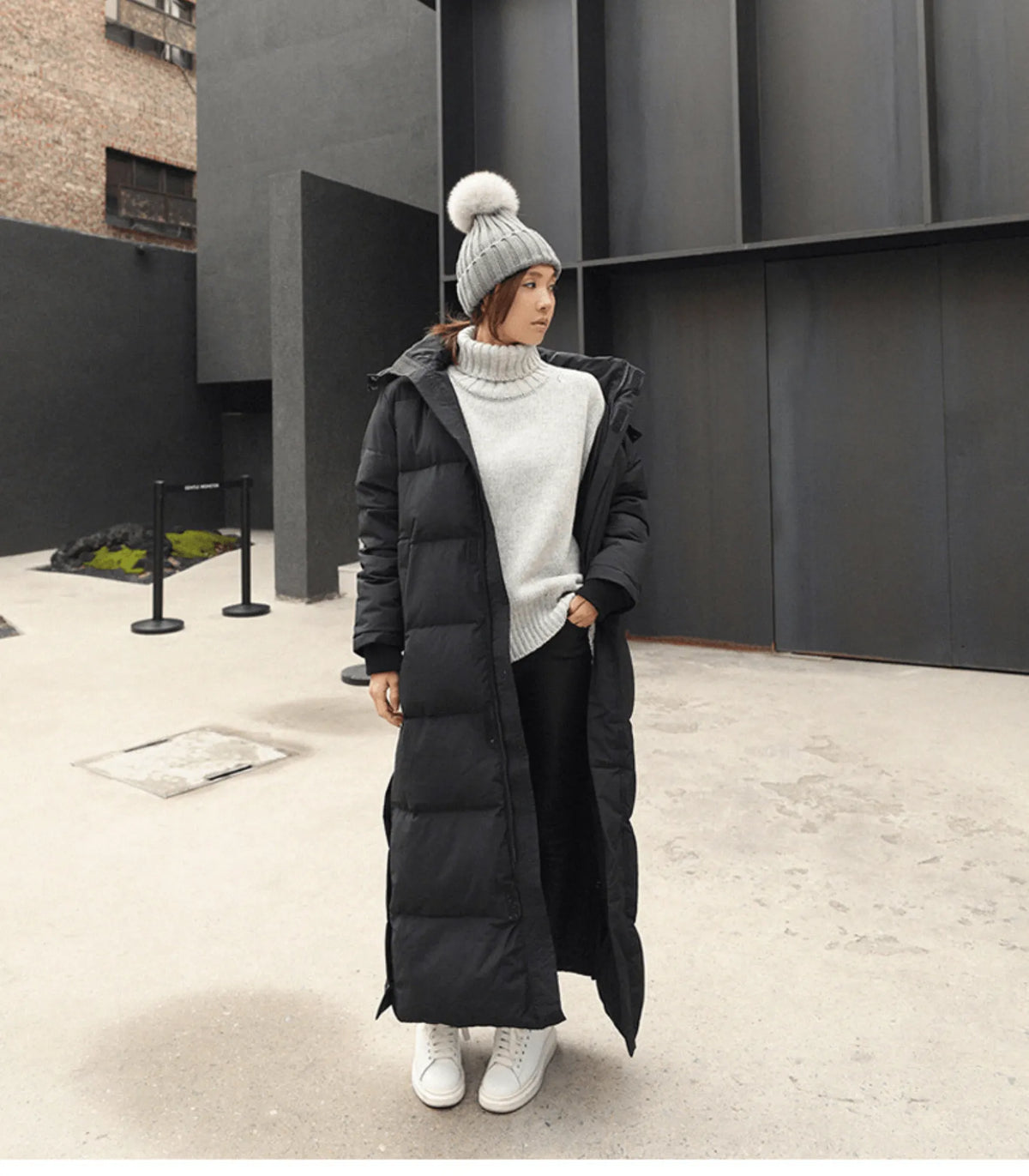 ÃœbergroÃŸer Parka-Wintermantel fÃ¼r Frauen