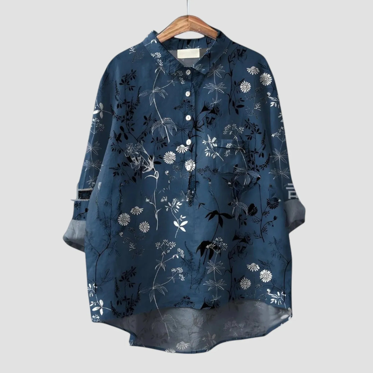 Britta | Elegant Bluse med Dristigt Mønster