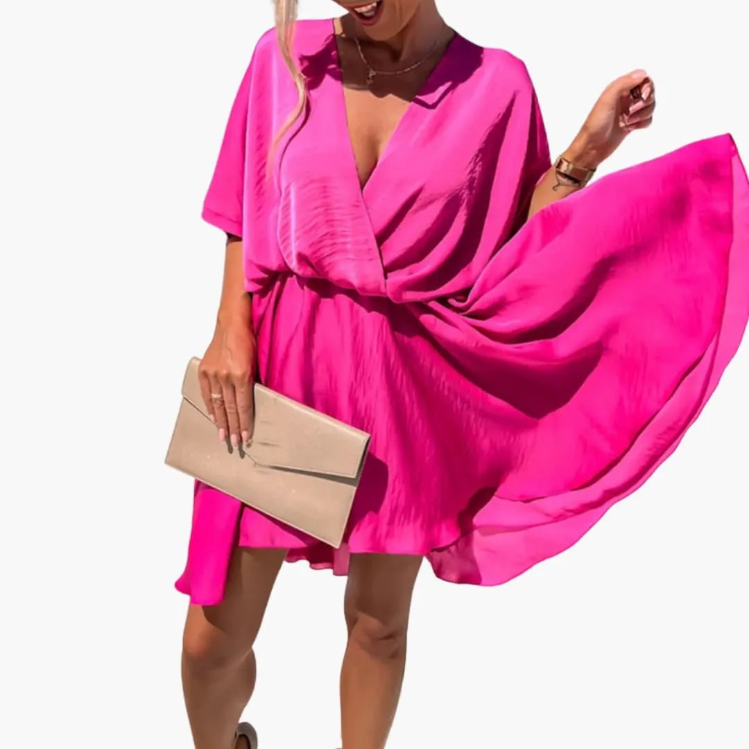 Womenâ€™s Summer Dress with High Waist and Flowy Fit