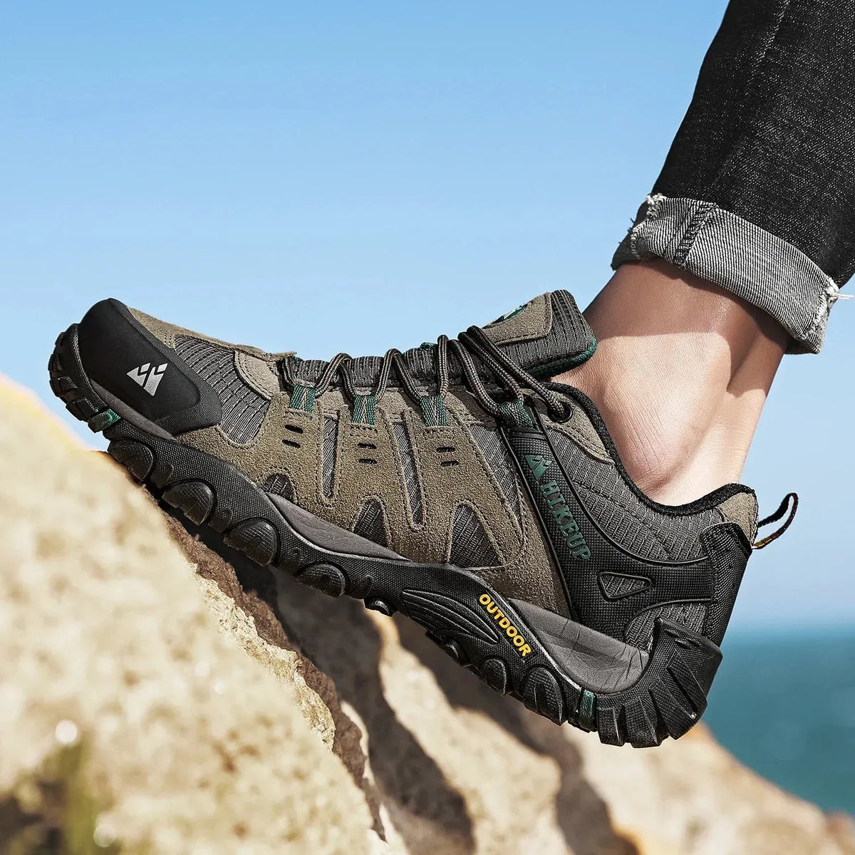 Niedrig Wasserabweisende Wanderschuhe Mit Robuster Sohle Für Herren