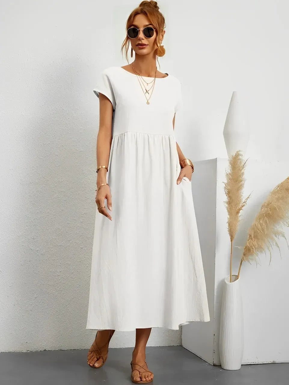 Atemberaubendes Baumwoll-Sommerkleid mit Bequemem Schnitt fÃ¼r Warmes Wetter