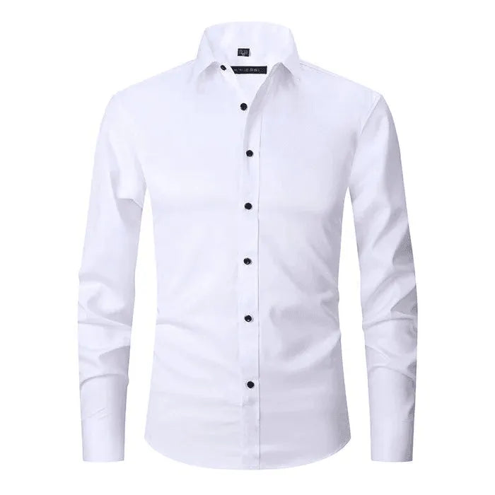 - knitterfreien langärmeligen Poloshirt