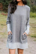 Maureen Pockets Casual Sweatershirt Dress
