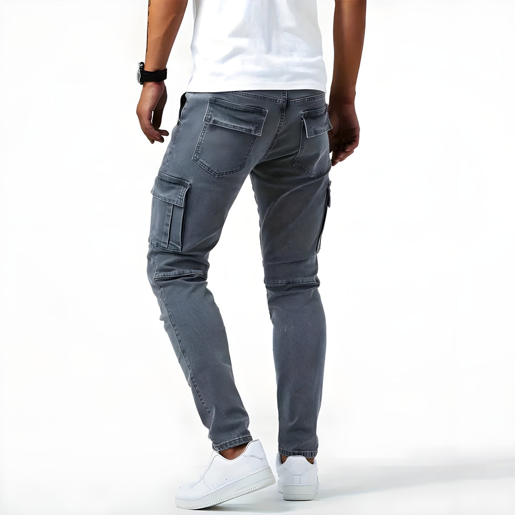Denim Cargo-Hose mit elastischem Bund für Männer