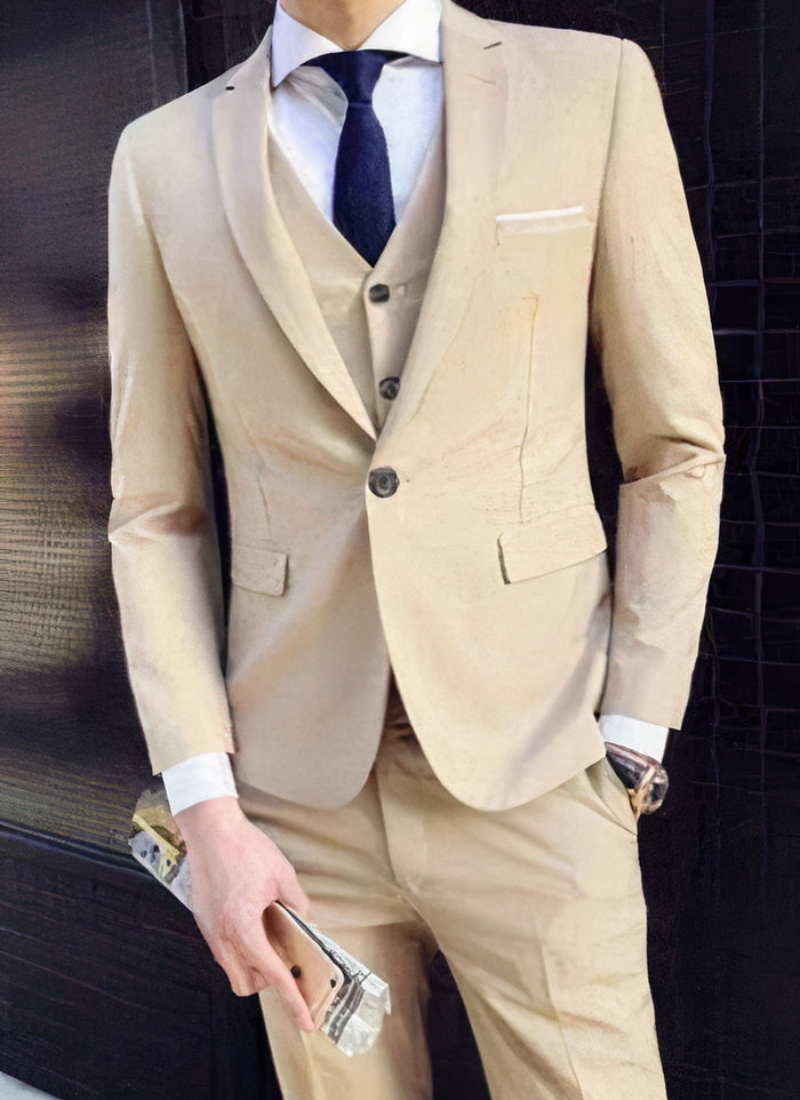 Herren Hochzeit Anzug Komplett Set